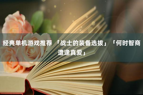 经典单机游戏推荐 「战士的装备选拔」「何时智商遭逢真爱」