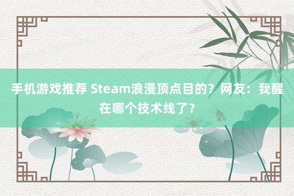 手机游戏推荐 Steam浪漫顶点目的？网友：我醒在哪个技术线了？