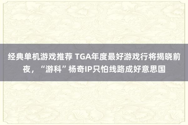 经典单机游戏推荐 TGA年度最好游戏行将揭晓前夜，“游科”杨奇IP只怕线路成好意思国