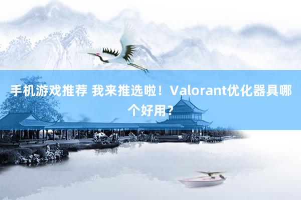 手机游戏推荐 我来推选啦！Valorant优化器具哪个好用？