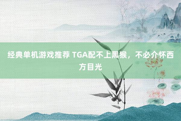 经典单机游戏推荐 TGA配不上黑猴，不必介怀西方目光