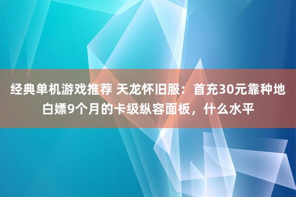 经典单机游戏推荐 天龙怀旧服：首充30元靠种地白嫖9个月的卡级纵容面板，什么水平